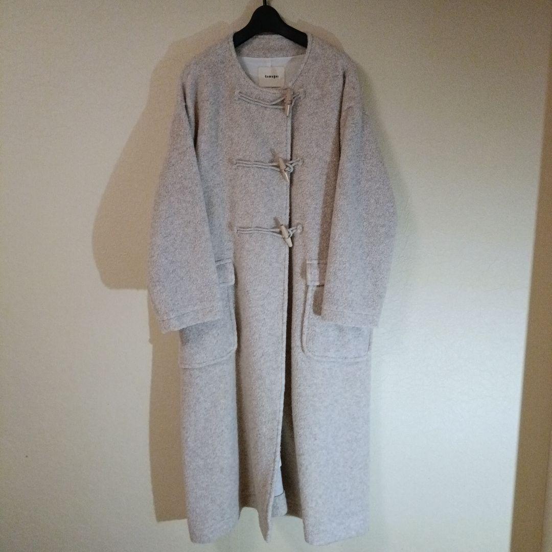 tumugu ロングダッフルコート somari imaginationスタンドフードロングダッフルコート』