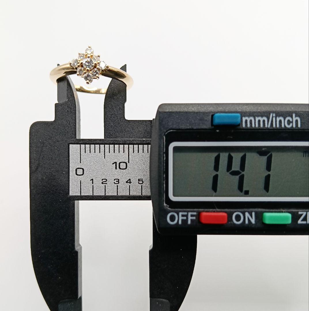 TASAKI K18 リング 0.14ct 6号 メレダイヤ フラワーモチーフ