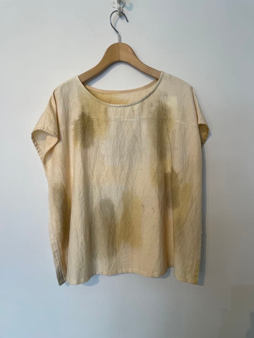 ダル　クリーム色 半袖シャツ 抽象模様 24200円 ダル クリーム色 半袖シャツ 抽象模様 24200円 ダル クリーム色 半袖