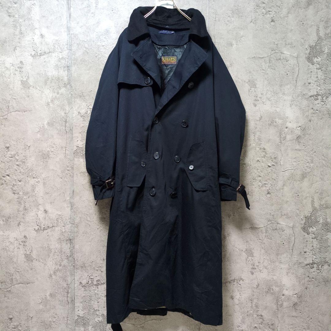 【レア物】ラルフローレン　チャップス　紺 ダブルブレスト トレンチコート　L LAUREN RALPH LAUREN（ローレン ラルフローレン） トレンチコート