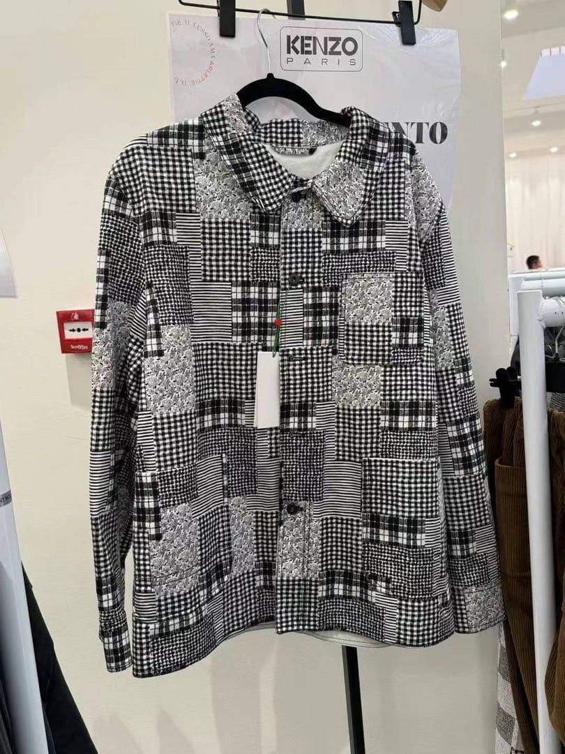 KENZO パッチワーク柄 長袖シャツ Kenzo Kenzo Weave Long-Sleeve Jacquard Shirt | Casual Shirts