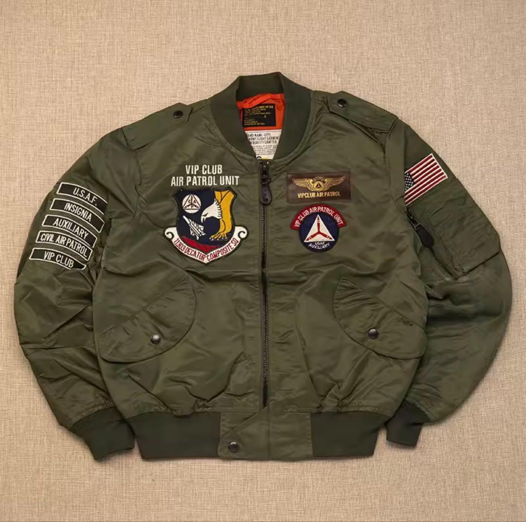 【即発送】ma-1フライトジャケット オリーブグリーン 短丈 オリーブグリーン MA-1 フライトジャケット 短丈ダブルジップ - メルカリ