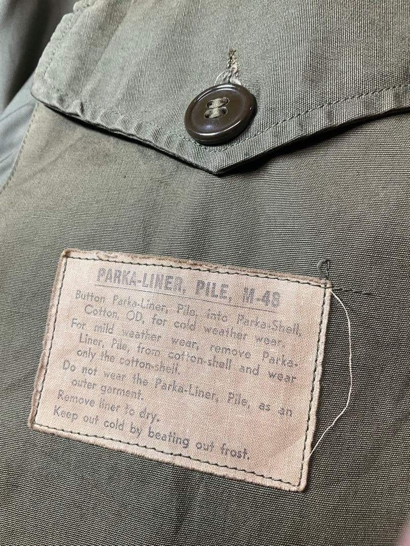 ミリタリー M-48 ライナーパーカー ビンテージ - メルカリ