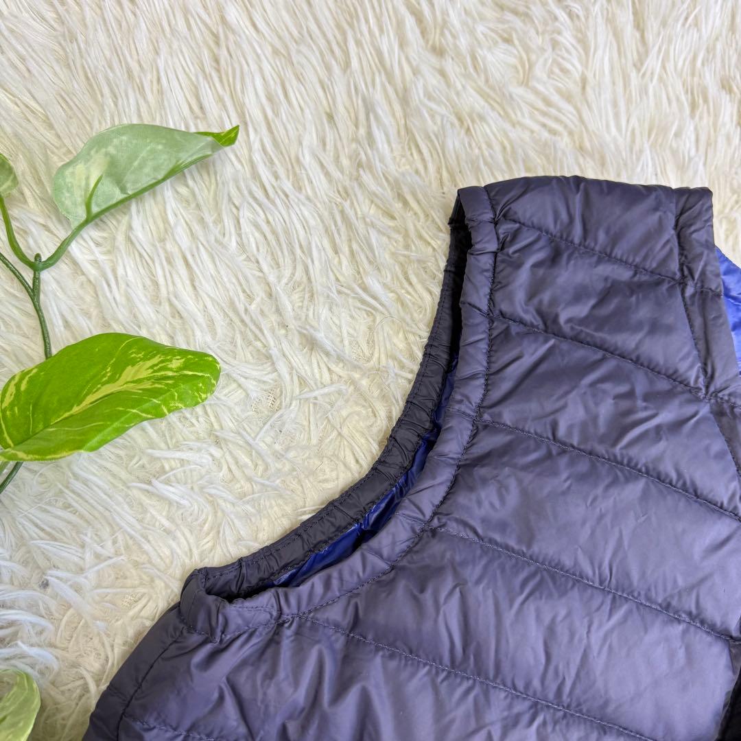 ダントン】美品 ダウンベスト ネイビー 38サイズ レディース ロゴ