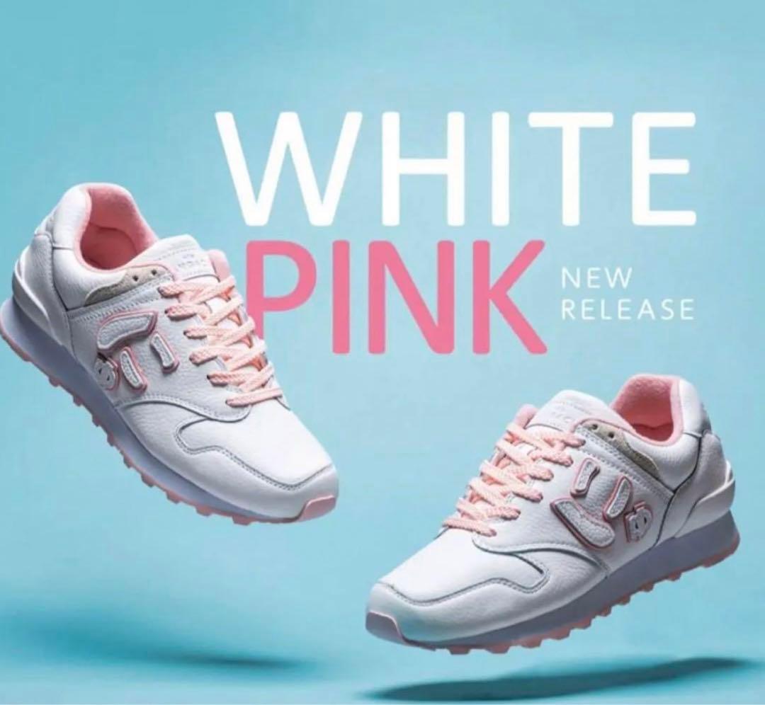 限定】サンガッチョ にゅ〜ずスニーカー ホワイト×ピンク - メルカリ