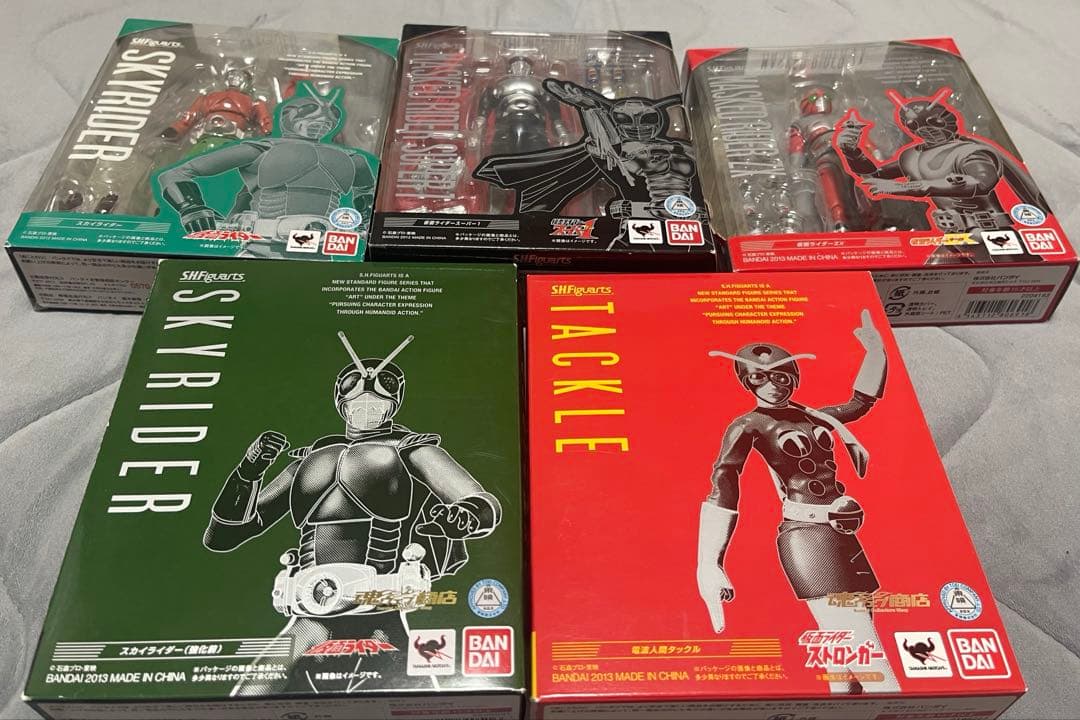 スカイライダー（2種）、スーパー1、ゼクロス、タックル、ストロンガー