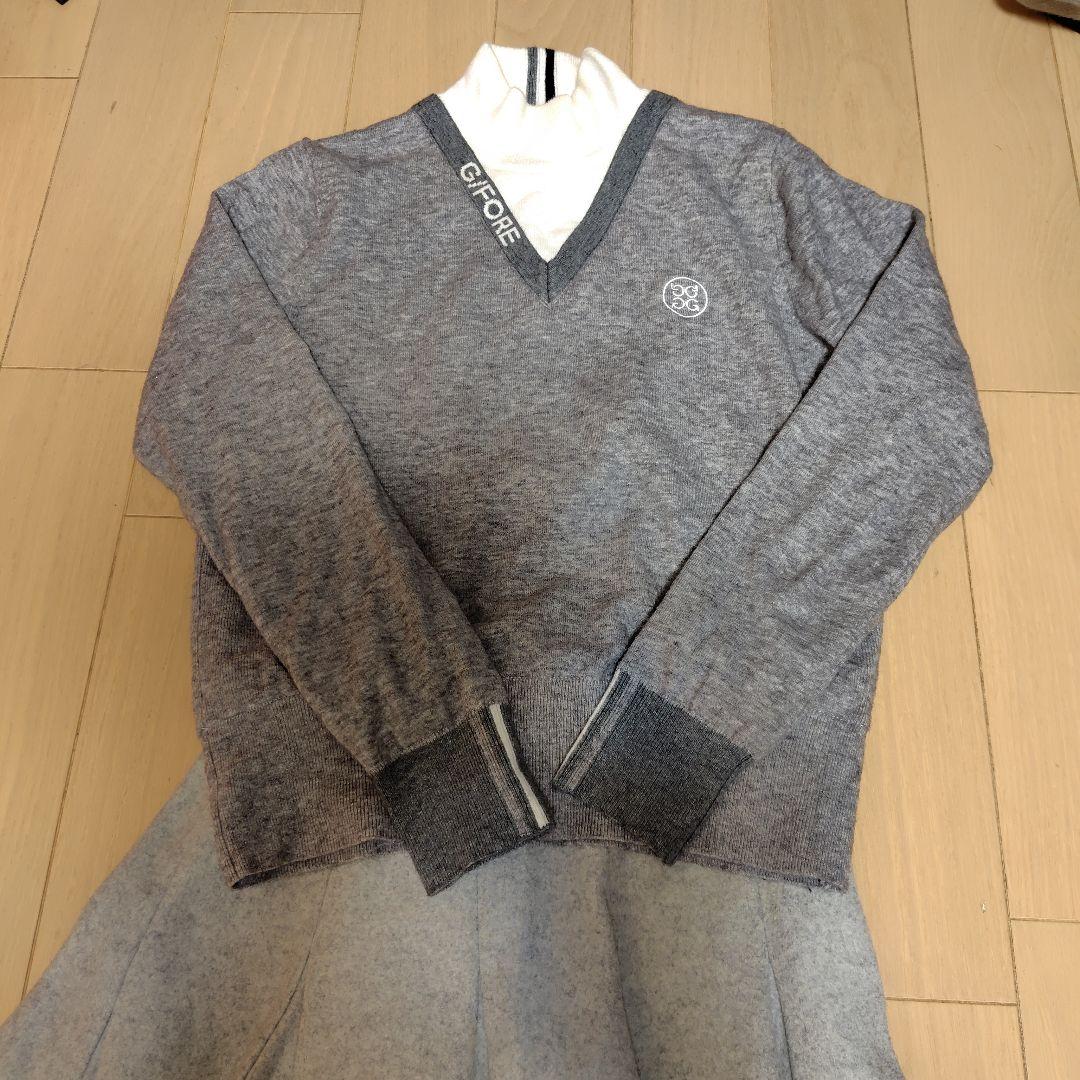 G/FORE グレー Vネックセーター フレアスカートセット G/FORE グレー Vネックセーター フレアスカートセット - メルカリ
