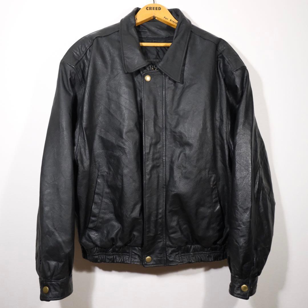 90s WILSON A-2 タイプ 短丈 レザージャケット ブラック - メルカリ