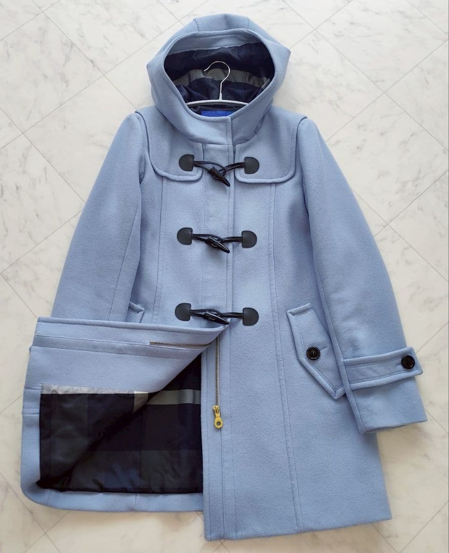 BLUE LABEL CRESTBRIDGE チェック ダッフル コート 10th ANNIVERSARY】エアリーメルトンクレストブリッジチェックダッフル