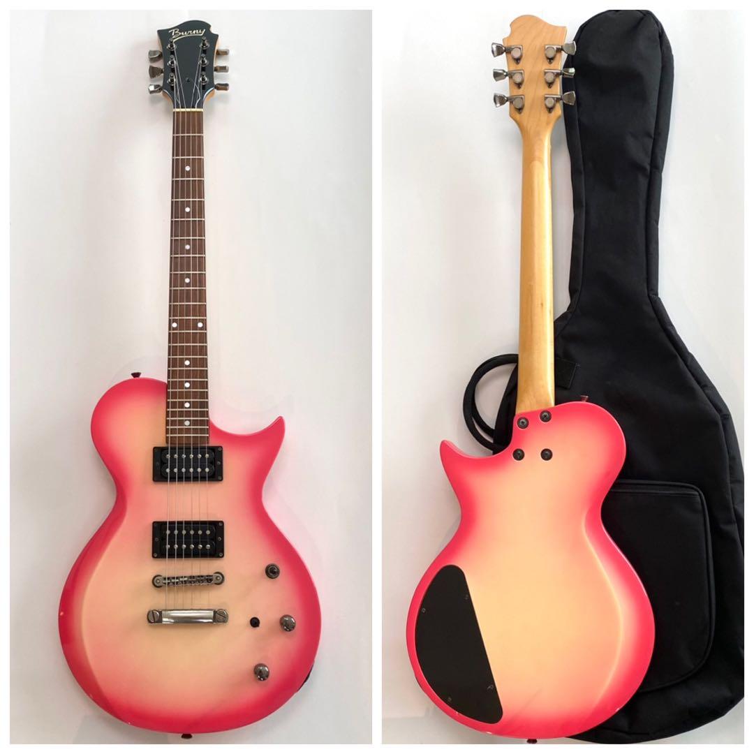 美品/販売終了モデル☆Burny バーニー レスポールタイプ ピンクサン