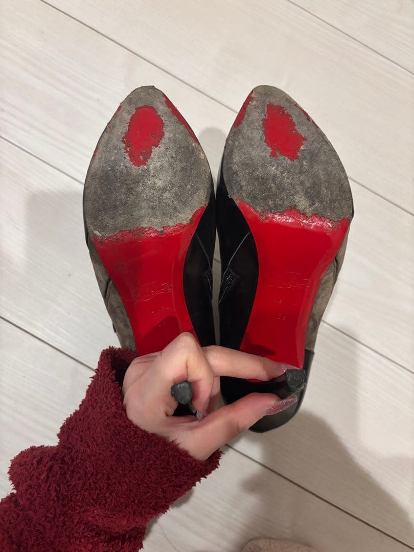 クリスチャンルブタン レースアップブーティ