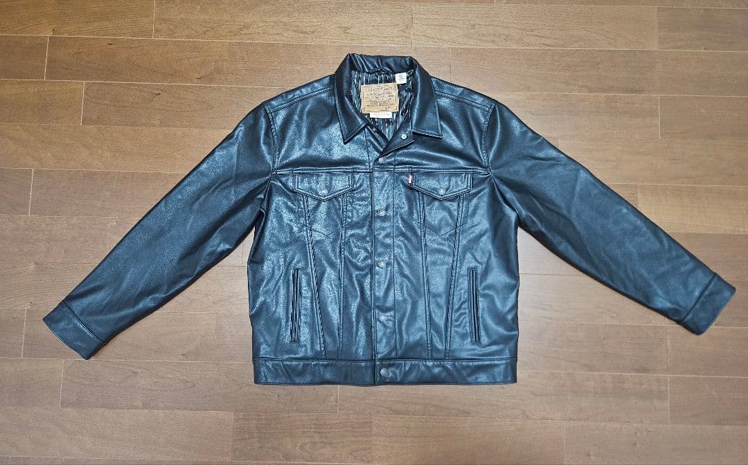 LEVI'S レザージャケット ブラック Levi's（リーバイス） レザー ボンバージャケット ブラック メンズ