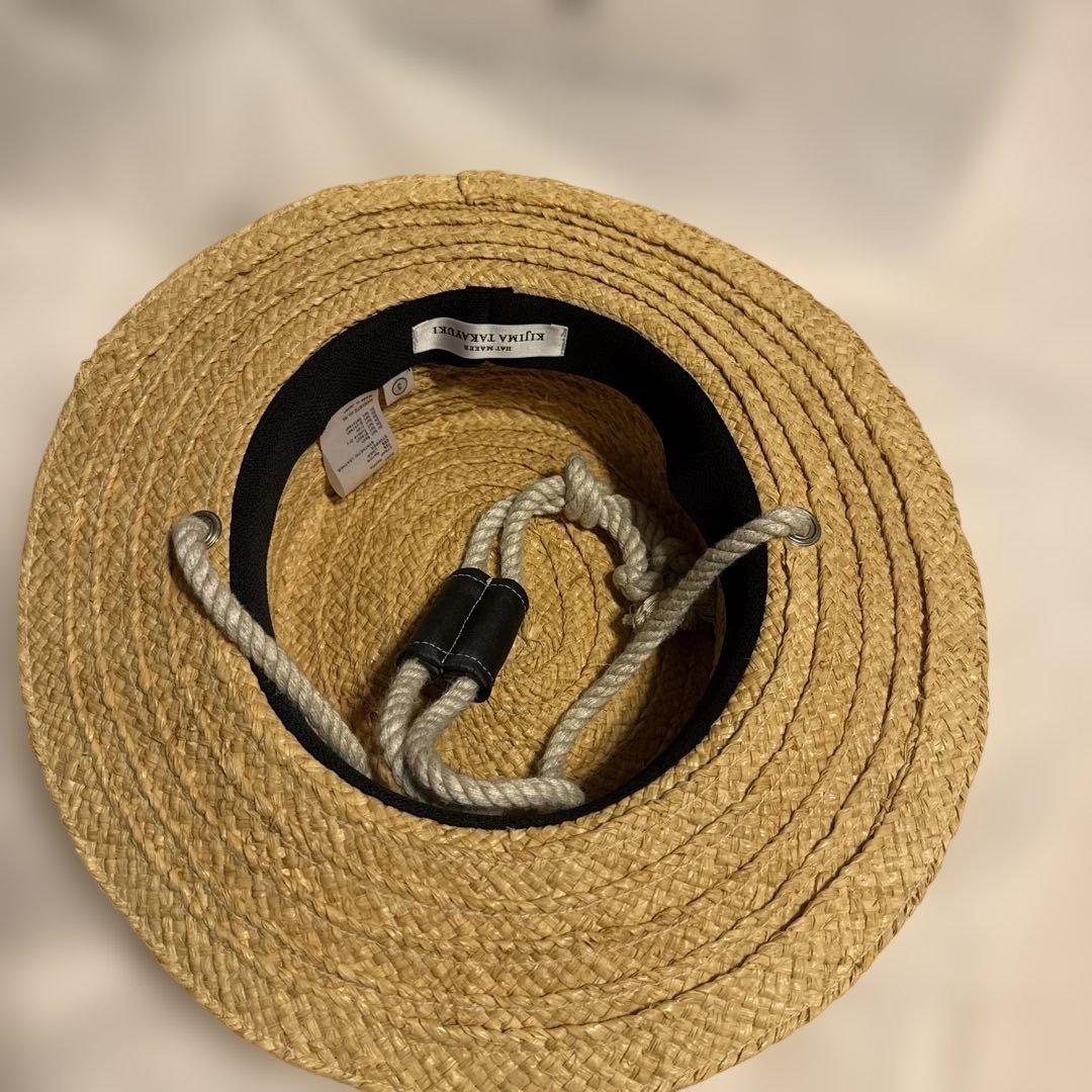 キジマタカユキ 麦わら帽子 ロープ紐付き ラフィアハット22ss - メルカリ