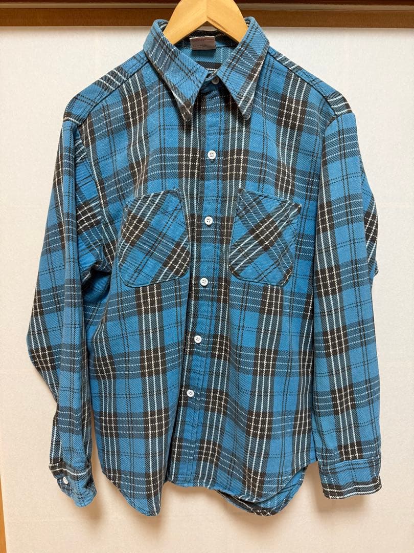 美品】 BIG MAC ネルシャツ 70s ビックマック 古着 L ブルー 青 - メルカリ