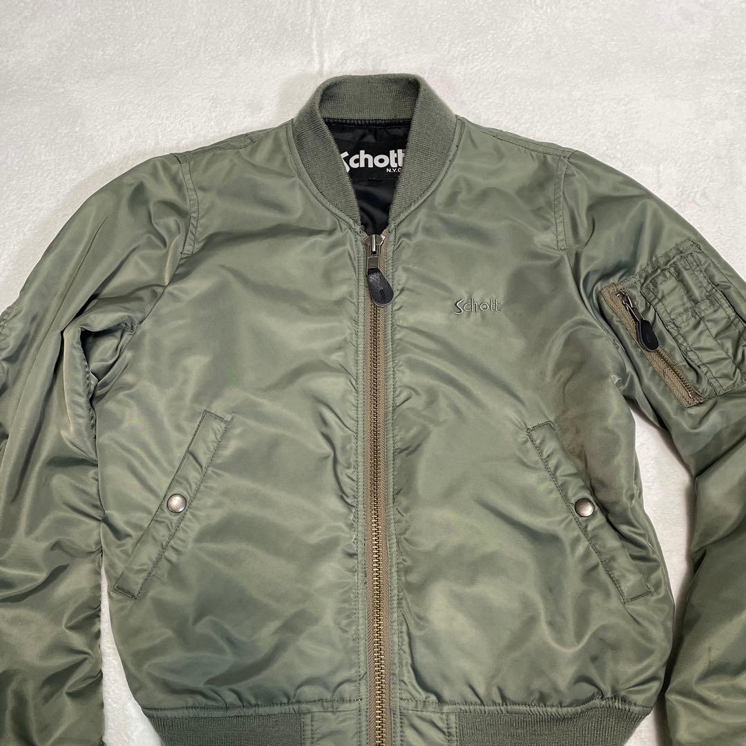 希少 Schott N.Y.C. MA-1 フライトジャケット F オリーブ