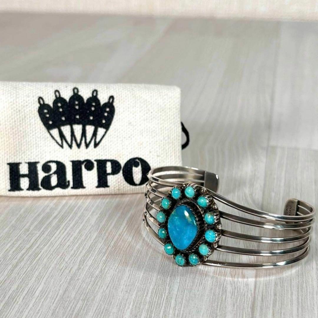 【極美品】ナバホ族 インディアンジュエリー　5連バングル　ターコイズ　シルバー インディアンジュエリー｜ナバホ族のターコイズバングル