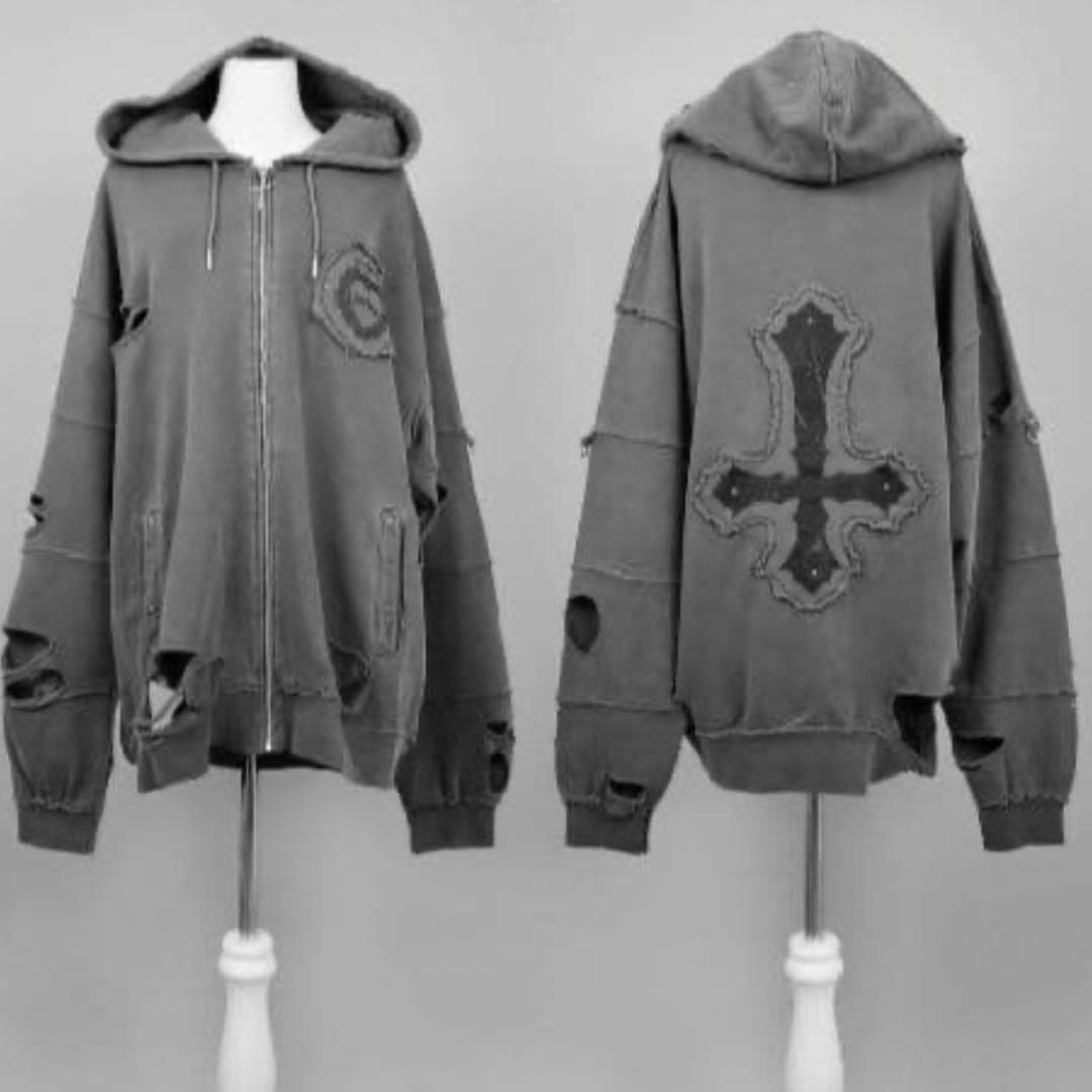 DimMoire ディムモアール　魔導士パーカー　グレー DimMoire ディムモアール 魔導士パーカー フーディ グレー REFLEM