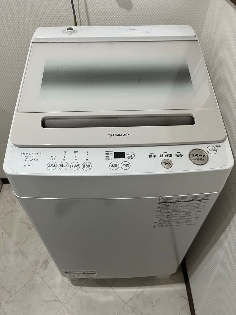 ☆3.SHARP シャープ 洗濯機 ES-SH7J 7kg 2024年製 ES-S7J | 洗濯機：シャープ