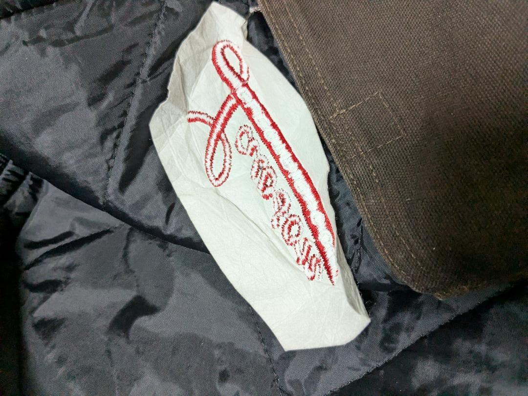 Carhartt カーハート ダックベスト 企業刺繍 ダークブラウン L 茶