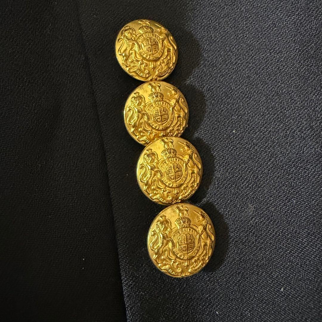 ポロラルフローレン 紺ブレ 金ボタン エンブレム イタリア製 2B S