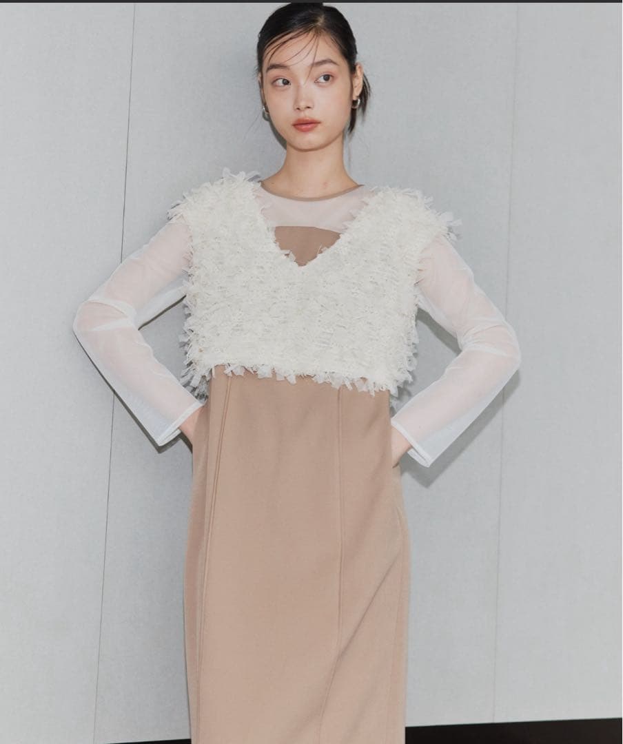 アンドレスド ANDRESD オケージョンドレス ベージュ niana - メルカリ