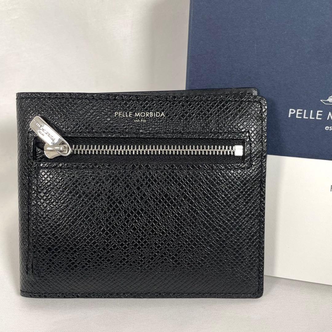 美品 PELLE MORBIDA ペッレモルビダ コンパクトウォレット 箱付き PELLE MORBIDA（ペッレ モルビダ） 最大44%☆3/1迄 二つ折り財布