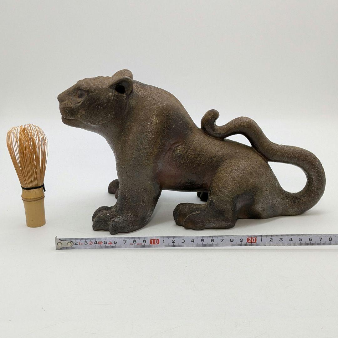 岡山県重要無形文化財 浦上善次 備前焼 寅 共箱共布栞 虎 トラ 干支