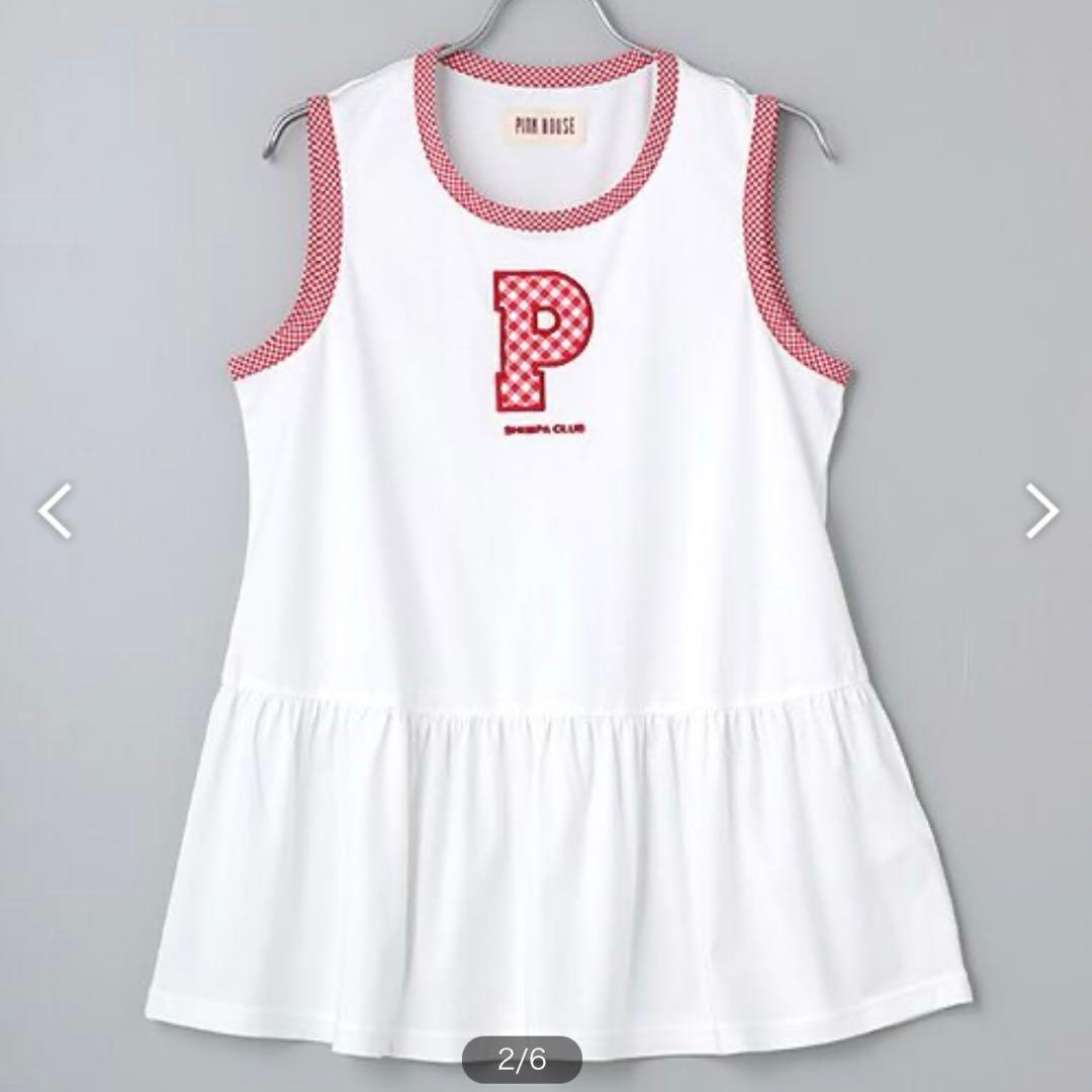 ピンクハウス ギンガムチェック Pロゴチュニックカットソー 未使用