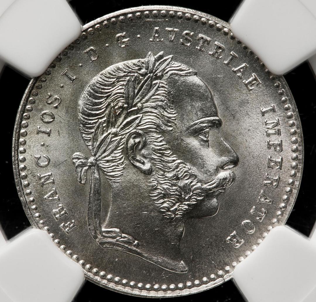 高鑑定　極美品　NGC-MS65　1870 オーストリア　フランツ・ヨーゼフ1世 高鑑定 極美品 NGC-MS65 1870 オーストリア フランツ・ヨーゼフ1世