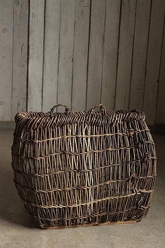 断*離様 古いあけび蔓の収納かご　山仕事　古道具　古民具 断*離様 古いあけび蔓の収納かご 山仕事 古道具 古民具