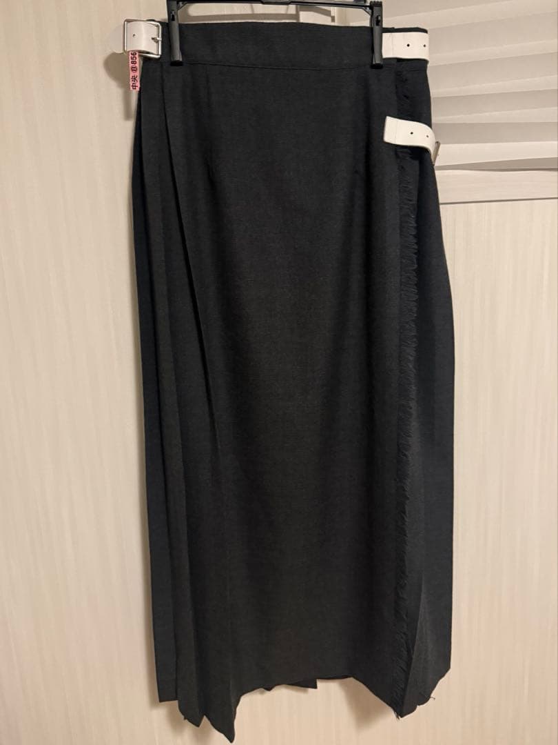 じ*こ様 オニールオブダブリン　ダークグレー プリーツスカート O'NEIL OF DUBLIN オニール・オブ・ダブリン PLEATED MAXI SKIRT
