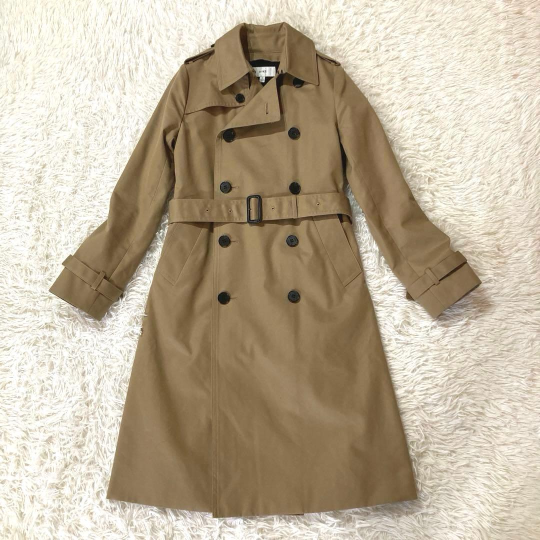 美品】HYKE トレンチコート ライナー付き／定番ベージュ／サイズ2