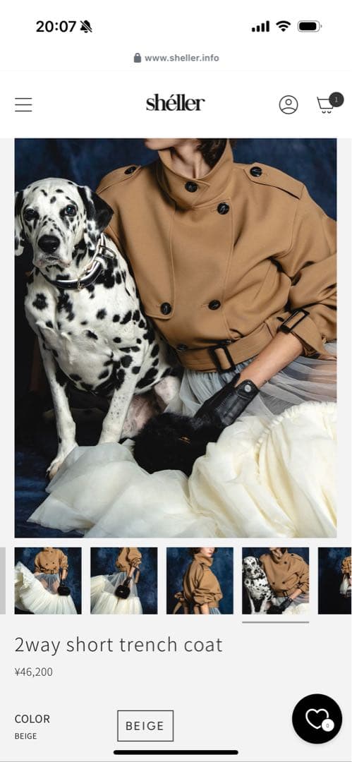 sheller シェリエ 受注販売2way short trench coat - メルカリ