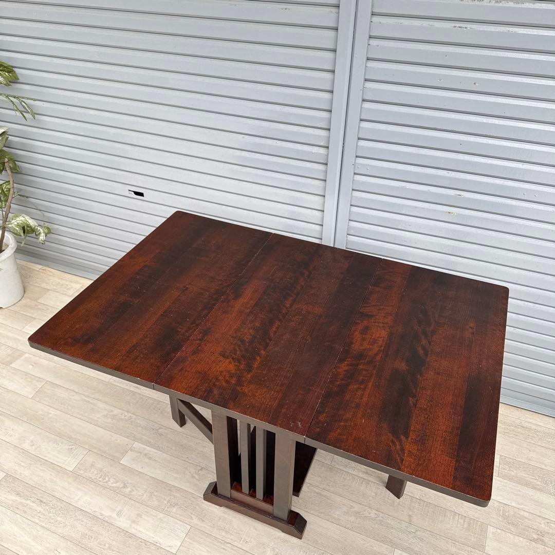 北海道民芸家具 ダイニングテーブル バタフライ 折りたたみテーブル 北