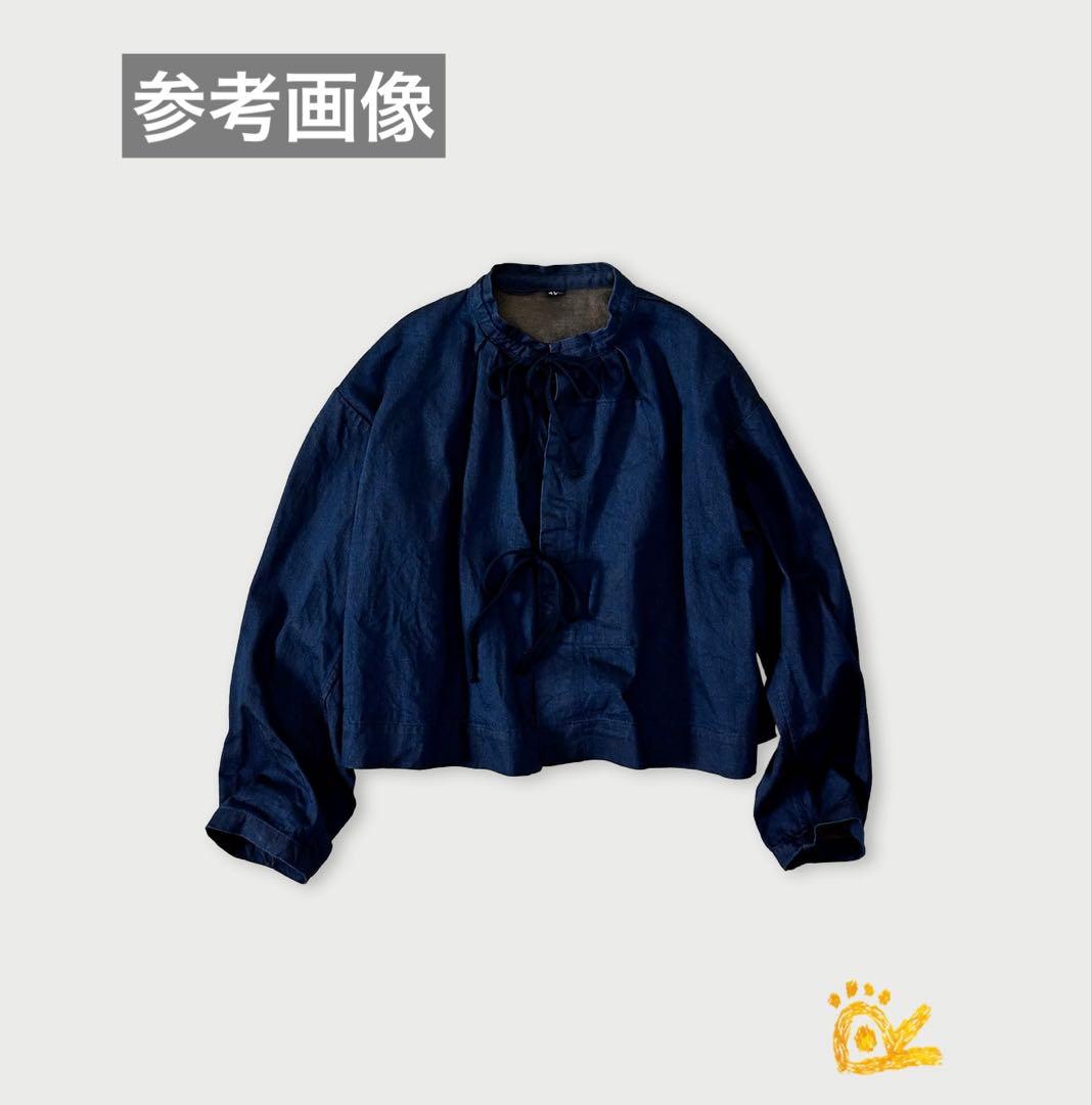 45R インドリネンのミリタリーボレロ カーディガン 羽織り 完売品