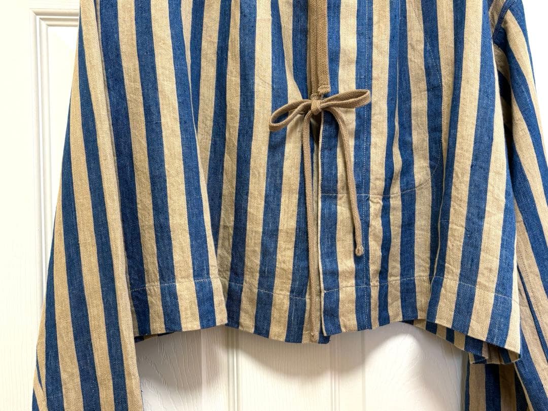 45R インドリネンのミリタリーボレロ カーディガン 羽織り 完売品