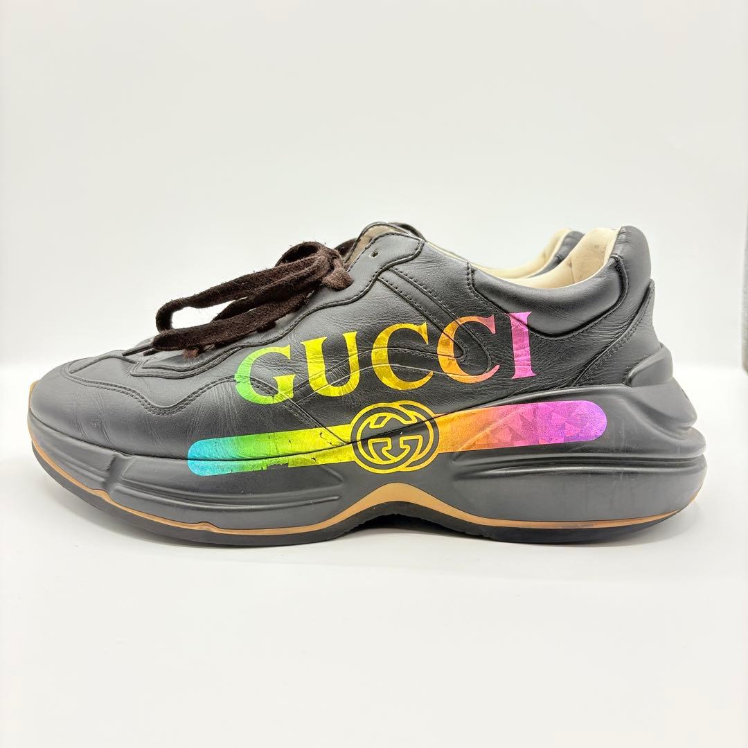 GUCCI グッチ スニーカー Rhyton ライトン レインボー 7 1/2 楽天市場】GUCCI(グッチ) サイズ:7 RHYTON ライトン 25 ロゴ