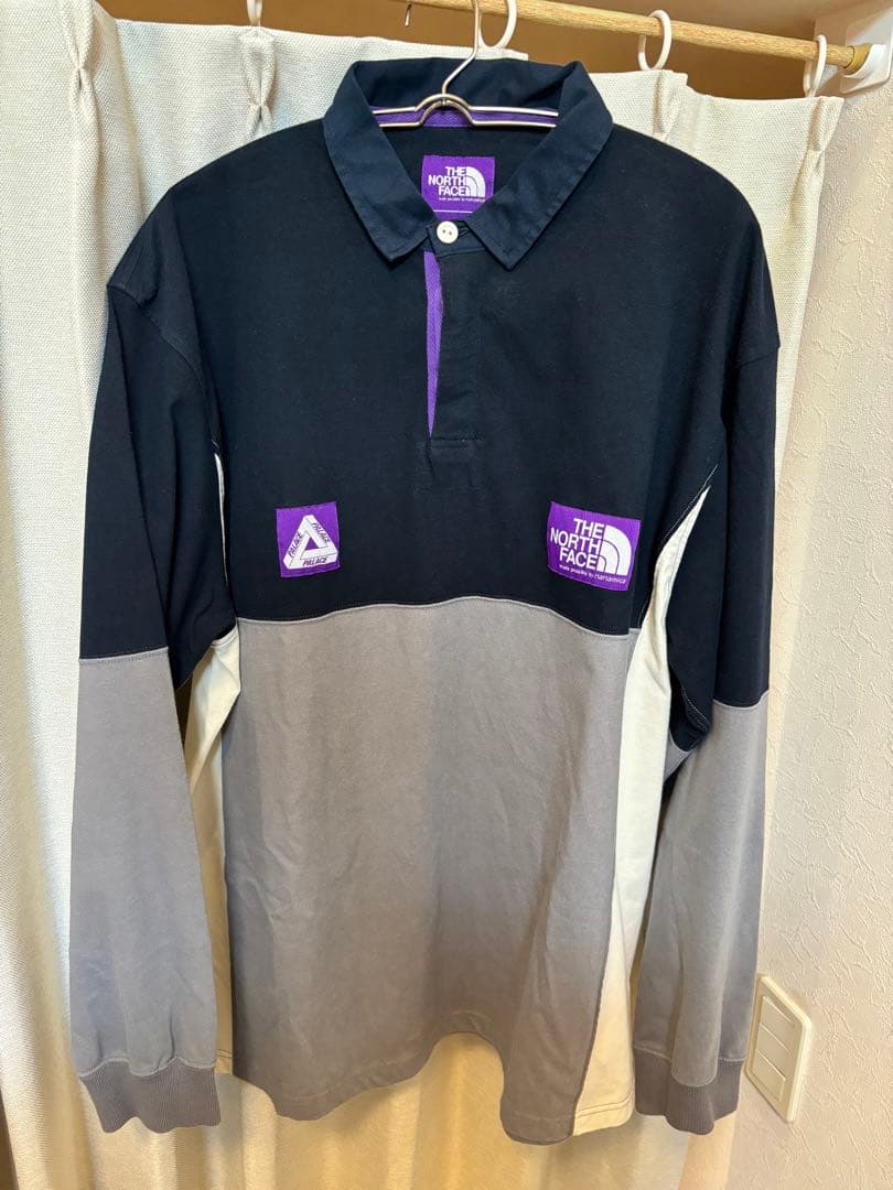 パレス　ノースフェイス　コラボ　 ラグビーシャツ　L THE NORTH FACE L/S Rugger Shirt TNFグリーン （ザ・ノース・フェイス