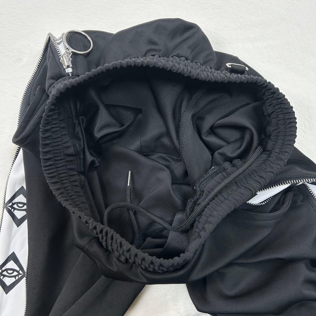 b1439【REFLEM】サイドジップ ブラック パンツ ジャージ ゴスロリ