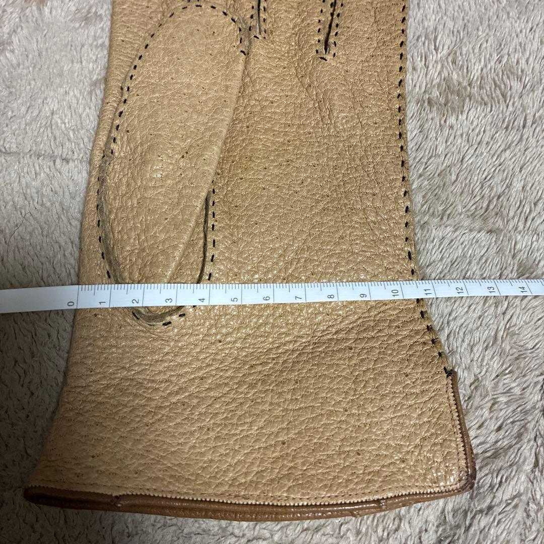 y*n様 希少！ Vintage ペッカリー 手縫い 手袋 ベージュ - メルカリ