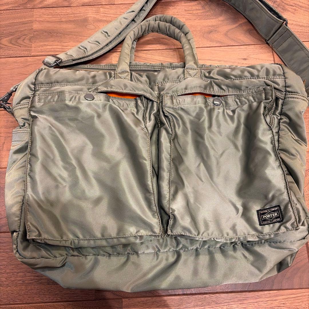 1/9まで値下げ　旧型　PORTER タンカー　2wayバッグ オリーブ PX TANKER(PXタンカー) 2WAY VERTICAL TOTE BAG(S) | 吉田カバン