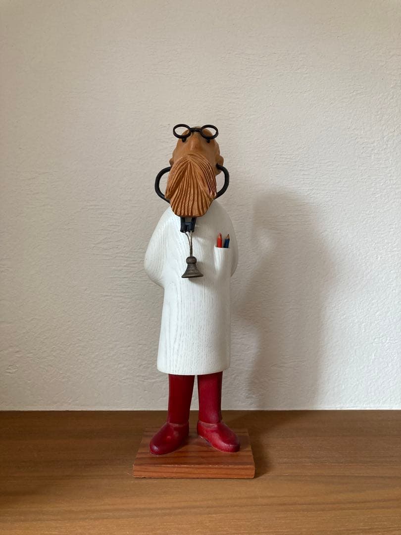 【希少】Vintage70-80'sイタリア木彫り人形「ROMER」長髯ドクター ROMER レーマー社製 60〜70s アンティーク ウッド ドール イタリア製