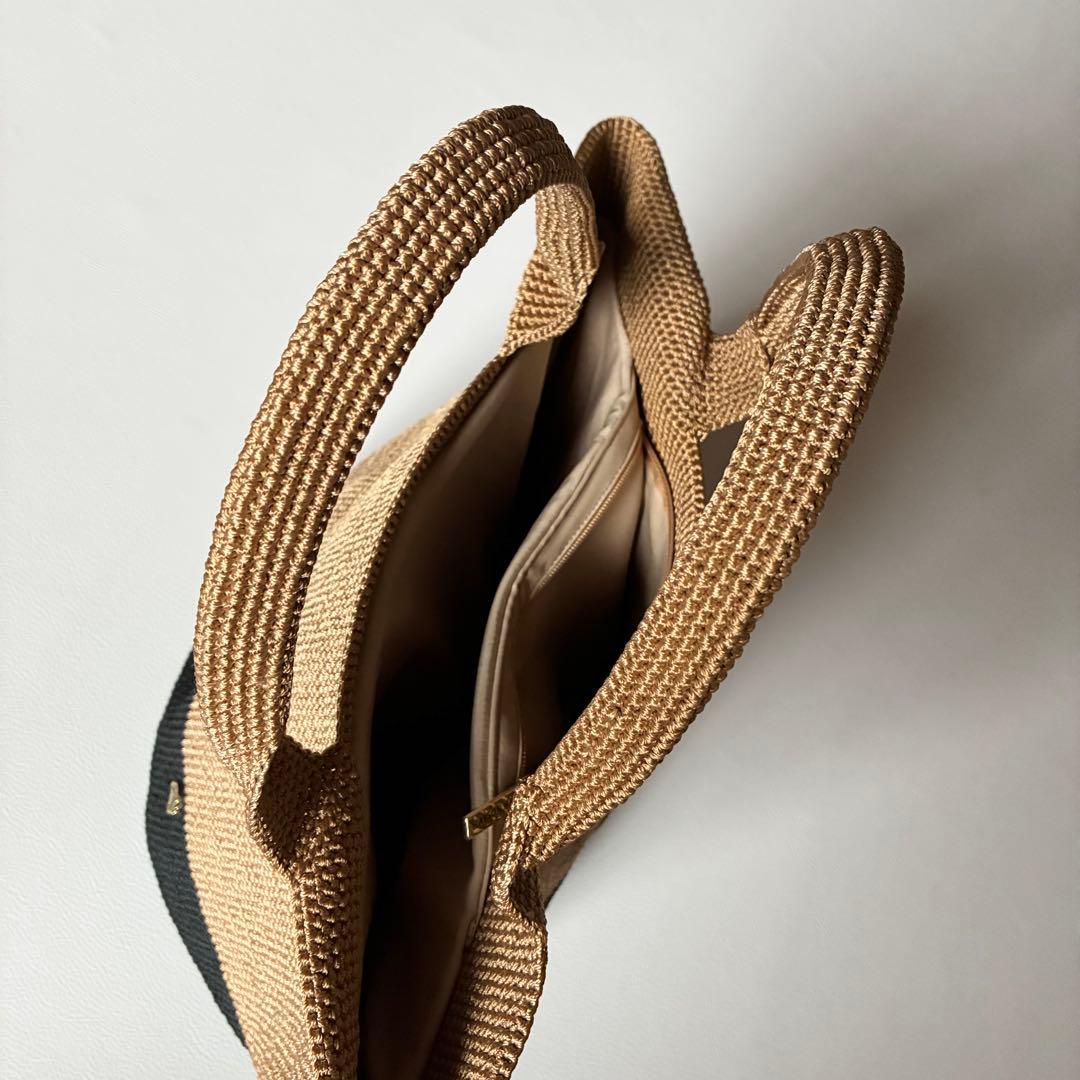 未使用級✨MAISON KEYS メゾンキーズ カゴバッグ バイカラー 洗える