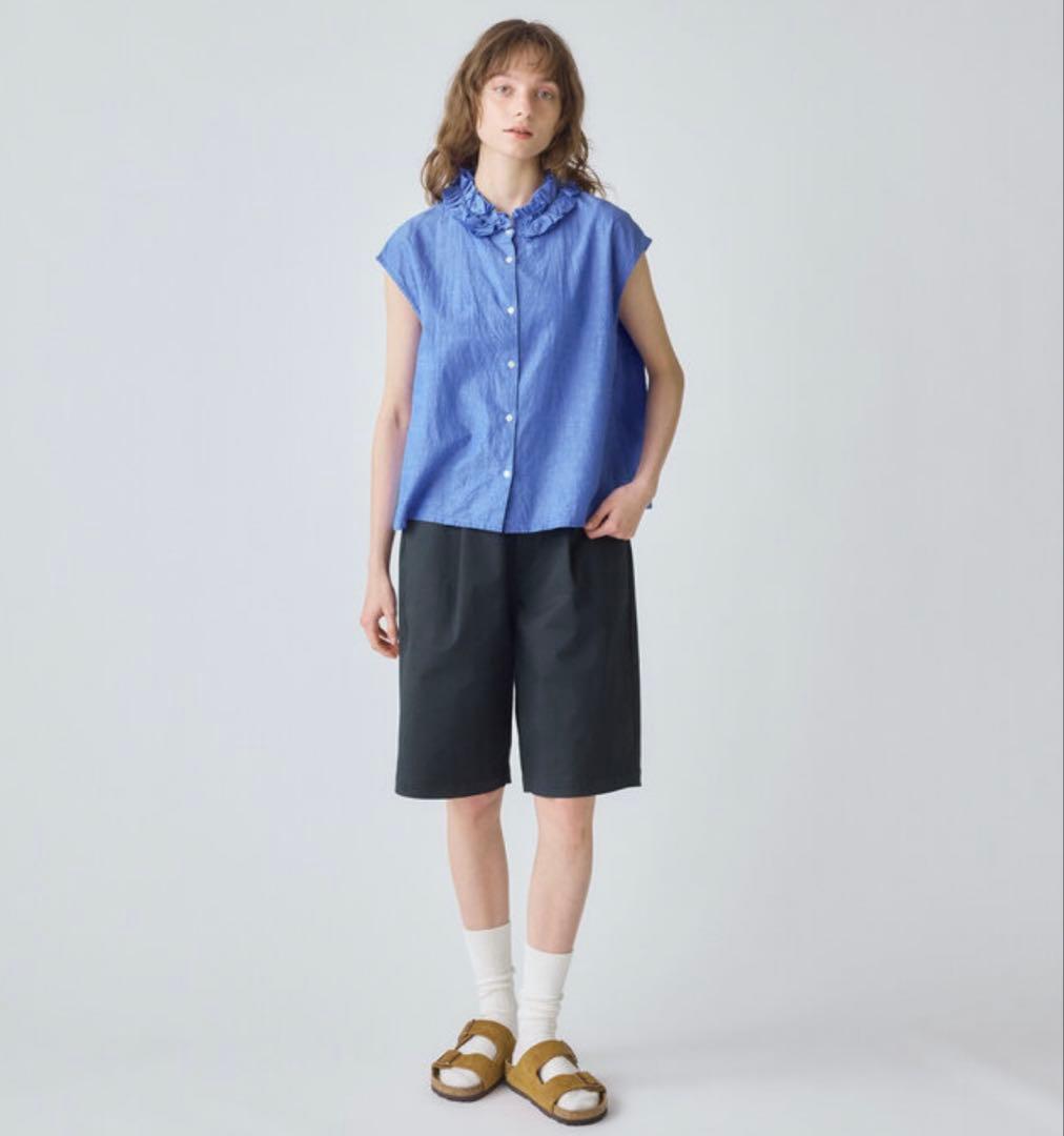 “MidiUmi”タックショートパンツ・ベージュ・未使用品