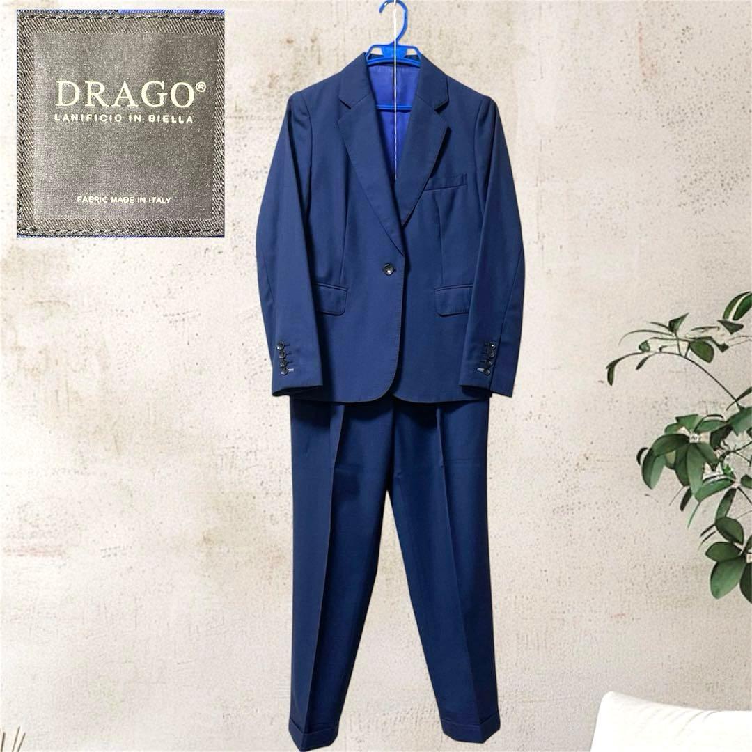 イタリア高級生地　DRAGO 11号　パンツスーツ　ブルー系　花菱　オーダー DRAGO – ドラゴ(レディース)のオーダースーツ着こなし一覧｜オーダー