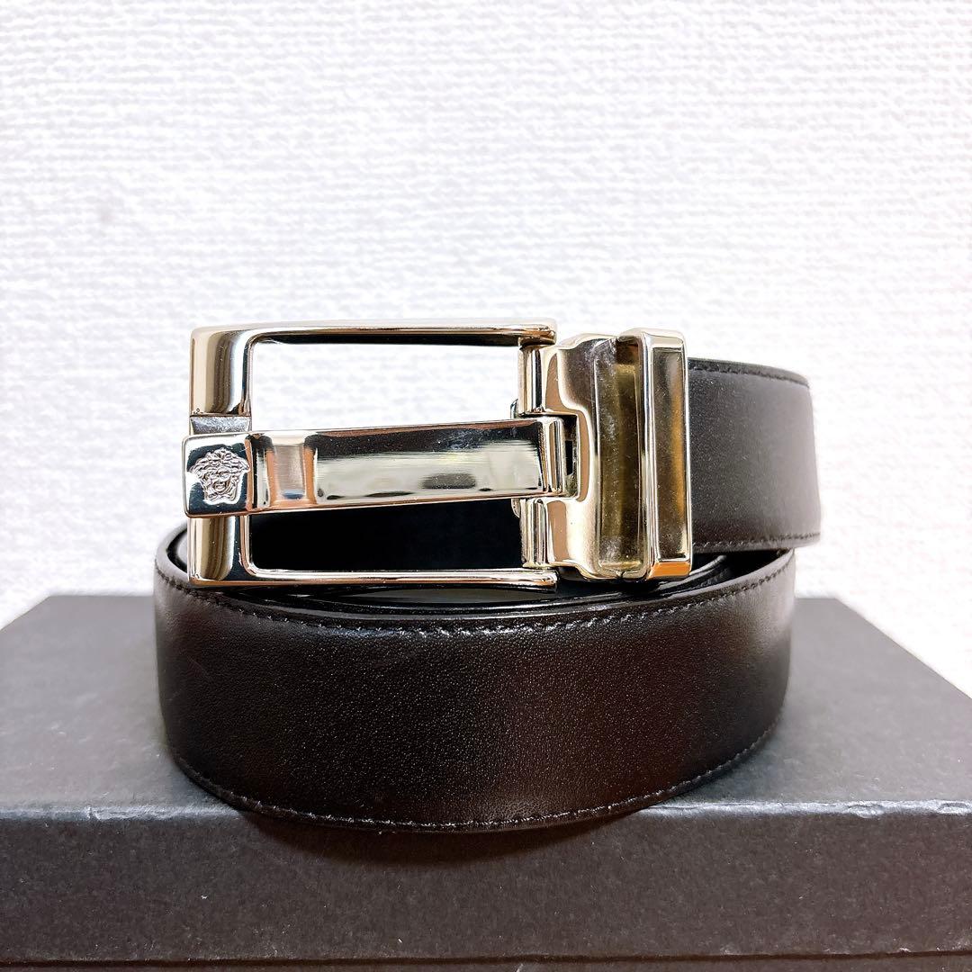 美品 VERSACE シルバーバックル レザーベルト ブラック メデューサ 刻印 楽天市場】ヴェルサーチ VERSACE ベルト メンズ 小物 グッズ 剣先金具