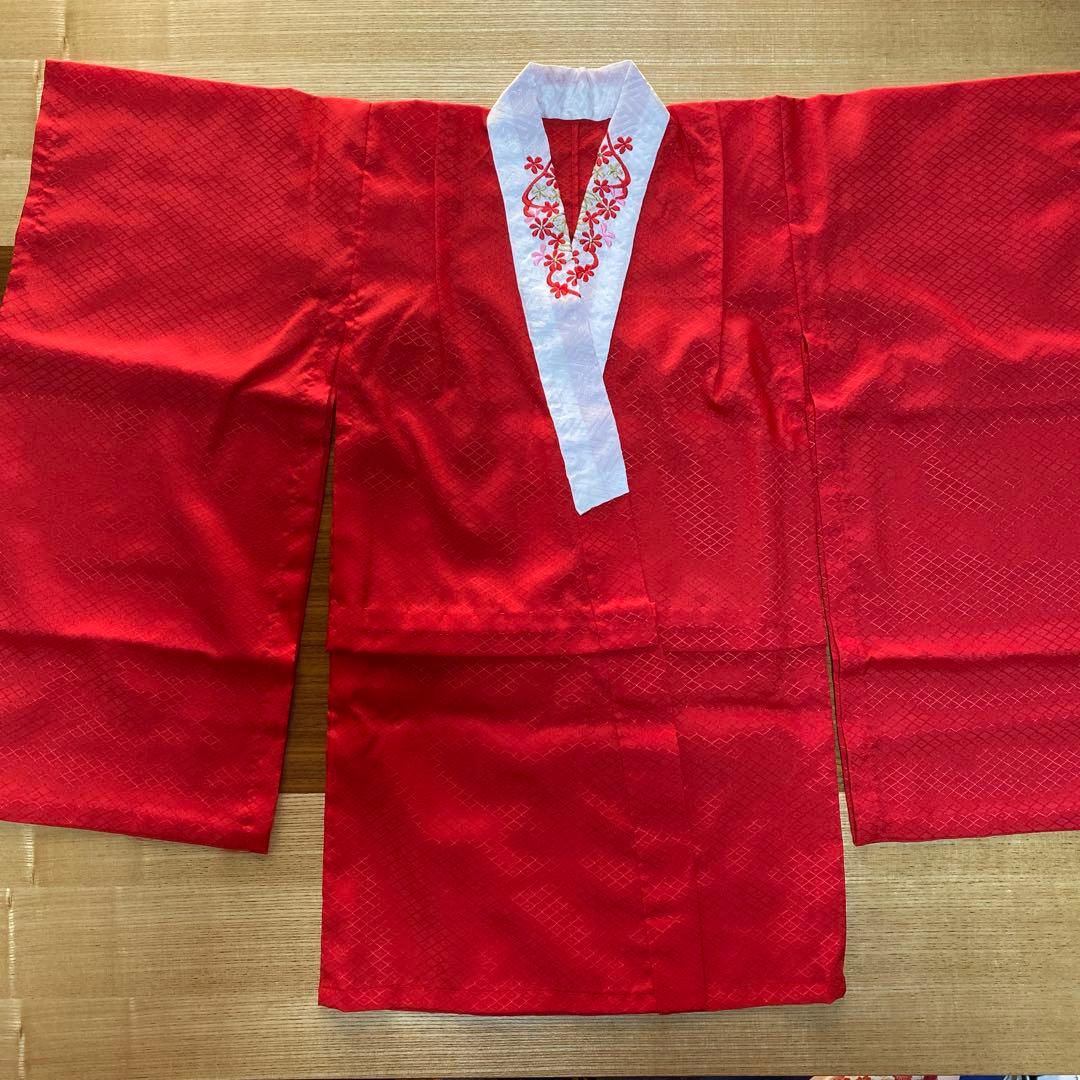 《美品》3歳七五三被布,絞り風お着物,草履,巾着セット