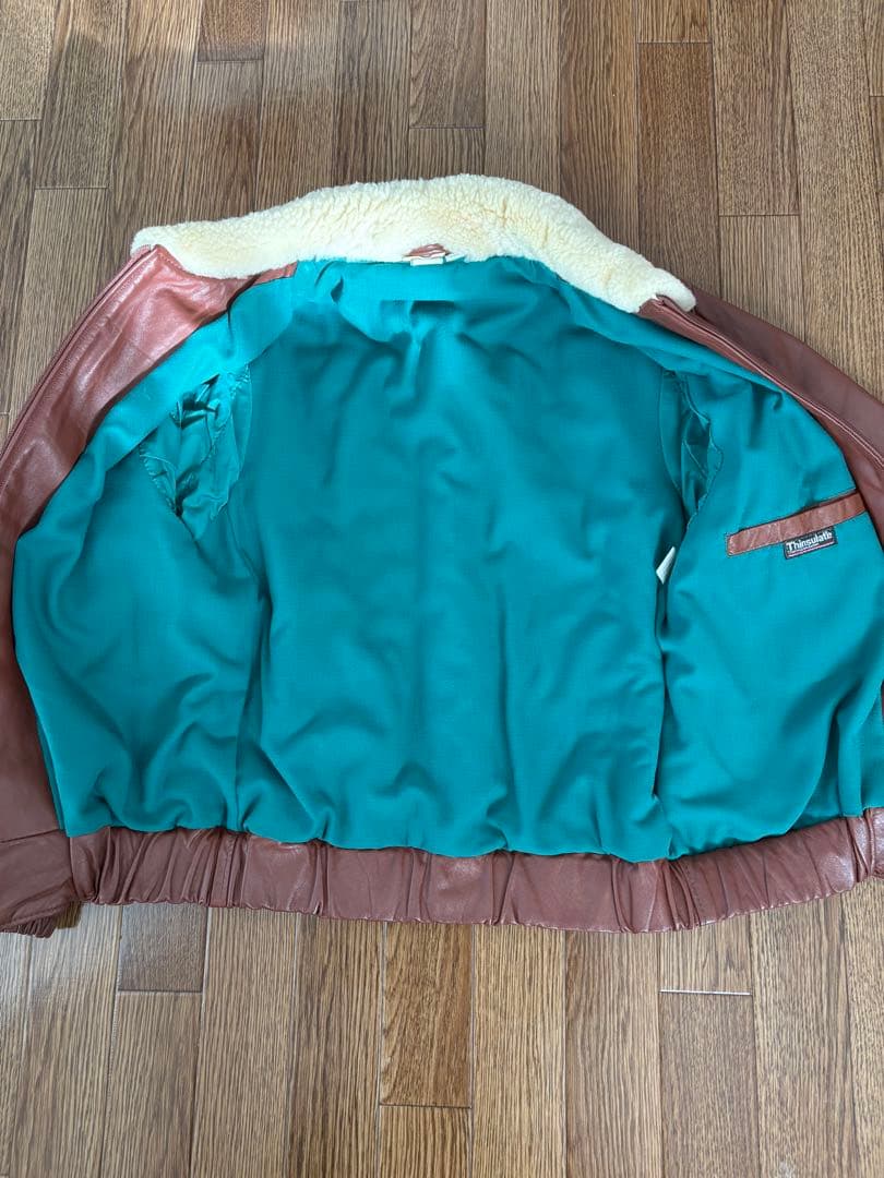 あ*ろ様 L.L.Bean エルエルビーン レザーフライトジャケット 80s U