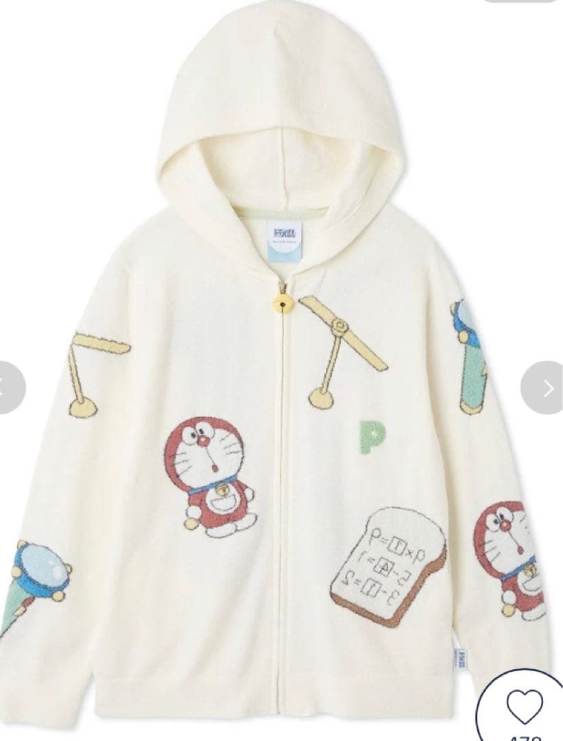 新品未開封　ジェラートピケ　ドラえもんジャガードパーカー　レディース ジェラートピケ gelato pique 【ドラえもん】【レディース】ジャガード