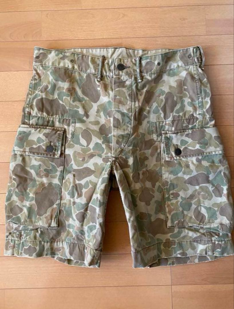 RRL カモ柄ハーフパンツ 希少☆ RRL(ダブルアールエル) カモ柄 カーゴショーツ (RRL/ハーフ